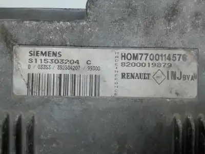 Second-hand car spare part ecu engine control for renault clio ii fase i (b/cbo) 1.6 initiale (b/cbod) 90 cv / 66 kw oem iam references s115303204c - 7700114576 - hom7700114576 - 8200019  