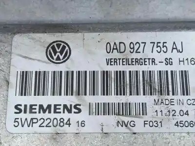 Автозапчастина б/у блок управління акпп для volkswagen touareg (7la, 7l6, 7l7) 2.5 r5 tdi посилання на oem iam 5wp22084 - 0ad927755aj  