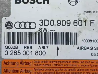Автозапчастина б/у блок управління подушками безпеки для volkswagen touareg (7la, 7l6, 7l7) 2.5 r5 tdi посилання на oem iam 0285001800 - 3d0909601f   Автозапчастина б/у блок управління подушками безпеки для volkswagen touareg (7la, 7l6, 7l7) 2.5 r5 tdi посилання на oem iam 0285001800 - 3d0909601f