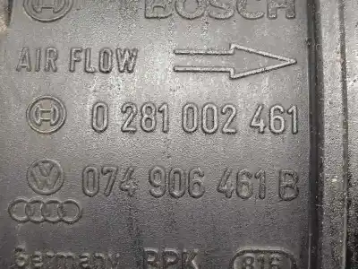 Автозапчастина б/у витратомір повітря для volkswagen touareg (7la, 7l6, 7l7) 2.5 r5 tdi посилання на oem iam 0281002461 - 074906461b   Автозапчастина б/у витратомір повітря для volkswagen touareg (7la, 7l6, 7l7) 2.5 r5 tdi посилання на oem iam 0281002461 - 074906461b