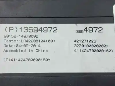 Автозапчастина б/у електронний модуль для opel mokka 1.7 16v cdti посилання на oem iam 13594972  
