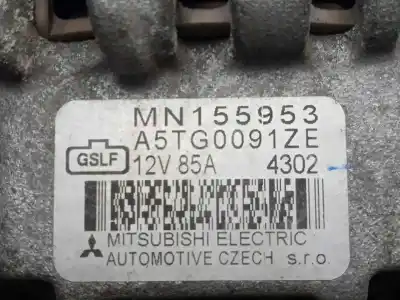 Автозапчастина б/у генератор для smart forfour 1.3 cat посилання на oem iam a5tg0091ze - mn155953 polea.fija - 5.canales 85ah - mitsubishi