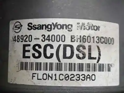 Second-hand car spare part abs for ssangyong korando 2.0 td cat oem iam references 5wy7f19d - be6003c001 - 4892034000  