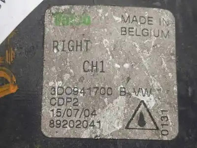 Pezzo di ricambio per auto di seconda mano luce fendinebbia destra per volkswagen phaeton (3d2/3d8) 4.9 v10 tdi cat (ajs) riferimenti oem iam 3d0941700b - 89202041  