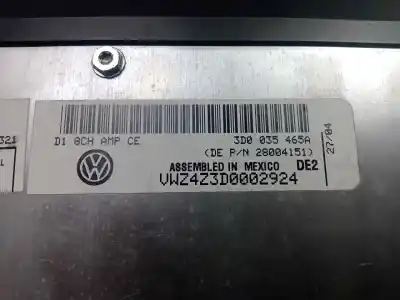 Pezzo di ricambio per auto di seconda mano impianto audio / radio cd per volkswagen phaeton (3d2/3d8) 4.9 v10 tdi cat (ajs) riferimenti oem iam 3d0035465a  