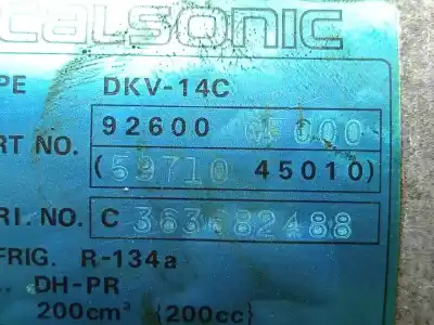 Автозапчасти б/у компрессор кондиционера воздуха за ford maverick (ml) 2.7 turbodiesel ссылки oem iam 926000f000 dkv14c calsonic - 1.canales