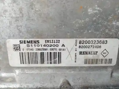 Second-hand car spare part ecu engine control for renault clio ii fase ii (b/cb0) 1.2 oem iam references s110140200a - 8200323683 - 8200272406 - ems3132  ems3132