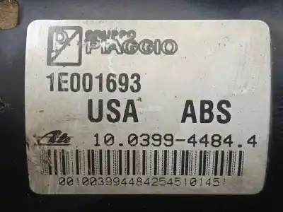 Pezzo di ricambio per auto di seconda mano abs per piaggio (vespa) porter - combi 1.2 diesel 35 cv / 26 kw riferimenti oem iam 28526403053 - 10092666053 - 10062436791 - 1e001693  