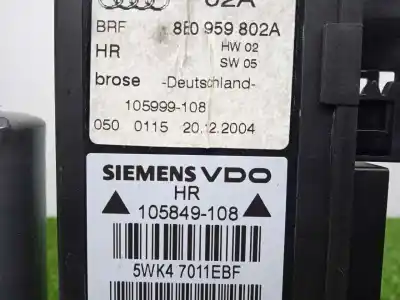 İkinci el araba yedek parçası arka sag cam motoru için audi a4 avant (8e) 2.0 tdi oem iam referansları 8e0959802a - 5wk47011ebf - 0130821766  