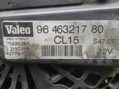 Pièce détachée automobile d'occasion alternateur pour citroen berlingo xtr 1.6 hdi 92 références oem iam tg15c118 - 9646321780 - cl15 polea.embrague - 6.canales 150ah - valeo