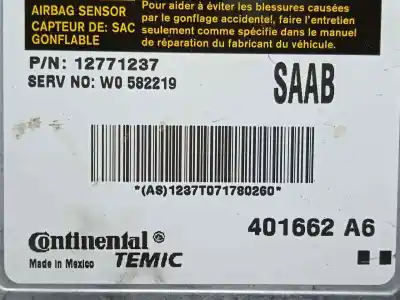 Автозапчасти б/у блок управления подушками безопасности за saab 9-3 (ys3f, e79, d79, d75) 1.9 tid ссылки oem iam 12771237 - 401662a6 - w0582219  