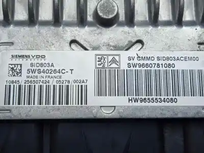 Second-hand car spare part ecu engine control for peugeot 407 2.0 16v hdi cat (rhr / dw10bted4) oem iam references 5ws40264ct - 9660781080 - 9655534080 - sid803a  sid803a