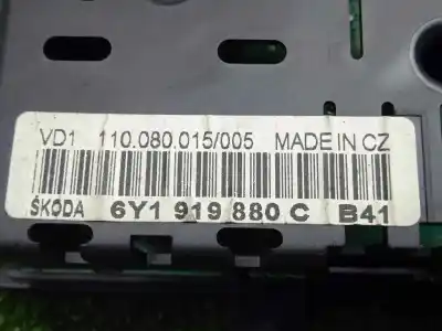 Recambio de automóvil de segunda mano de cuadro instrumentos para skoda fabia (6y2/6y3) 1.4 referencias oem iam 110080015 - 110080015005 - 6y1919880c  