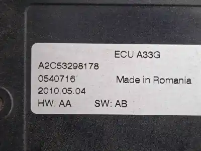 Pièce détachée automobile d'occasion frein à main électrique pour opel meriva b monospace (s10) 1.4 lpg (75) références oem iam 1232357 - 13500740 - 13311218 - a2c53378560 - a2c5  