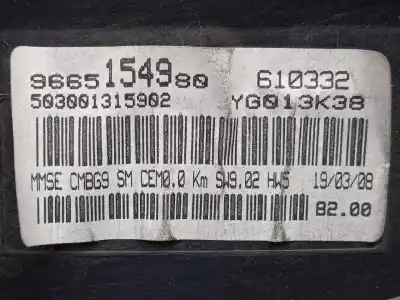 Second-hand car spare part dashboard for fiat scudo combi (272) 1.6 jtdm cat oem iam references 9665154980 - 503001315902 - yg013k38  