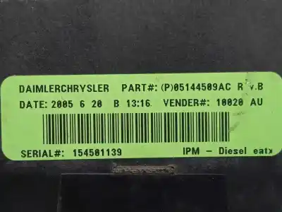 Gebrauchtes Autoersatzteil relais sicherungskasten multifunktionsrelais zum chrysler voyager (rg) motor 2.8 ltr. - 110 kw crd cat oem-iam-referenzen 05144509ac  