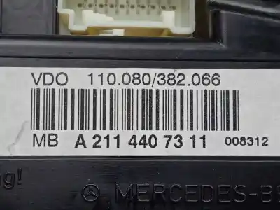 Recambio de automóvil de segunda mano de cuadro instrumentos para mercedes clase e (w211) berlina 3.0 cdi cat referencias oem iam a2114407311 - 110080382066  