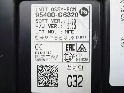 Автозапчастина б/у електронний модуль для kia picanto (ja) 1.0 cat посилання на oem iam 95400g6320  