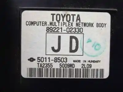 Pièce détachée automobile d'occasion module électronique pour toyota auris (_e15_) 1.4 d-4d (nde150_) références oem iam 8922102330 - 50118503  