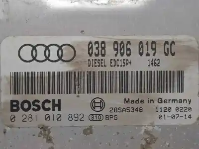Second-hand car spare part ecu engine control for audi a3 (8l) 1.9 tdi ambiente oem iam references   