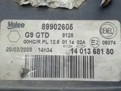 Автозапчастина б/у ліва фара для fiat scudo combi (272) 1.6 jtdm cat посилання на oem iam 89902605 - 1401368180  07-16