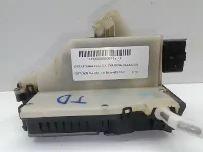 Peça sobressalente para automóvel em segunda mão fechadura da porta traseira direita por citroen c4 lim. 1.6 blue-hdi fap referências oem iam 9685352080