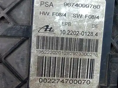 İkinci el araba yedek parçası elektrikli park freni için citroen c5 berlina 2.0 hdi fap cat (rh02 / dw10cted4) oem iam referansları 9674099780 - 10220201284  