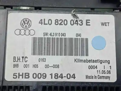 Автозапчастина б/у клімат-контроль для audi q7 (4l) 3.0 v6 24v tdi посилання на oem iam 4l0820043e  