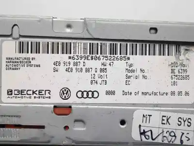 Pezzo di ricambio per auto di seconda mano sistema dvd per audi q7 (4l) 3.0 v6 24v tdi riferimenti oem iam 4e0919887d - 4e0910887q  