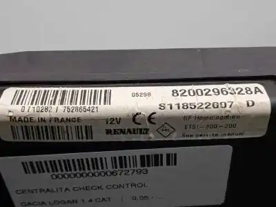 Second-hand car spare part power management control unit for dacia logan 1.4 cat oem iam references s118522007d - 820096328a  