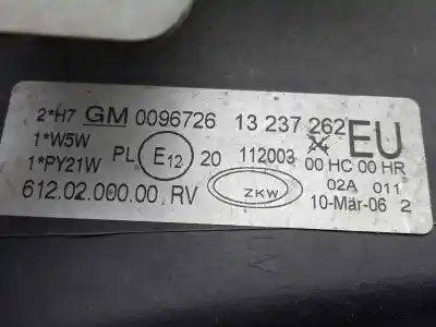 Автозапчасти б/у правая фара за opel corsa 3 c 1.3 cdti 70ch manual ссылки oem iam 13237262  