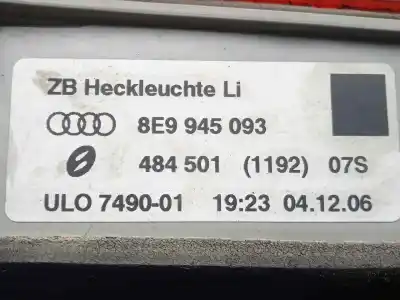 Автозапчастина б/у внутрішній лівий задній ліхар для audi a4 avant (8e) 2.0 tdi посилання на oem iam 8e9945093  05-07 - ranchera / familiar