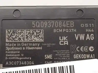Second-hand car spare part electronic module for man tge kasten (uy) 2.0 tdi oem iam references 5q0937084eb - a3c07348304  bcmpq37h