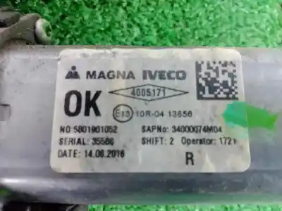 Автозапчастина б/у регулятор переднього правого скла для iveco daily furgón 2.3 diesel cat посилання на oem iam 5801528511  14-19