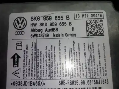 Peça sobressalente para automóvel em segunda mão centralina de airbag por audi a4 berlina (b8) 1.8 16v tfsi referências oem iam 8k0959655b - 5wk43749  