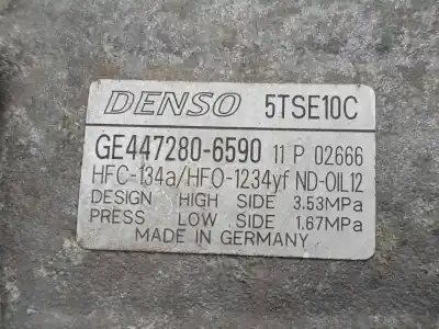 Pezzo di ricambio per auto di seconda mano compressore aria condizionata per toyota auris (_e15_) 1.4 d-4d (nde150_) riferimenti oem iam 4472806590 5tse10c denso - 6.canales