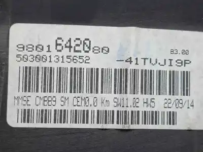 Second-hand car spare part dashboard for fiat scudo combi (272) 2.0 jtdm cat oem iam references 9801642080  