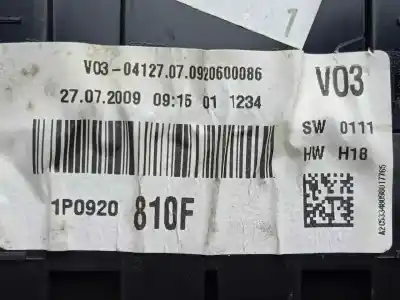 Peça sobressalente para automóvel em segunda mão quadrante por seat leon (1p1) 1.9 tdi referências oem iam 1p0920810f - a2c53348098  