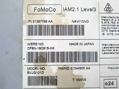 Автозапчасти б/у аудиосистема / радио cd за land rover range rover evoque (l538) 2.2 d 4x4 ссылки oem iam 31357756aa - cf6n18c815hk - bvjg101d  