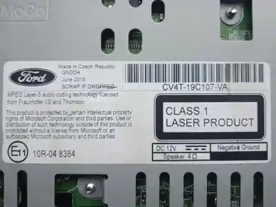 Автозапчасти б/у аудиосистема / радио cd за ford kuga (cbs) 1.5 ecoboost cat ссылки oem iam cv4t19c107va  