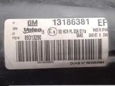 Pezzo di ricambio per auto di seconda mano faro anteriore sinistro per opel corsa d (s07) 1.3 cdti (l08 l68) riferimenti oem iam 13186381 - 89313290  corsa.d - 06-11