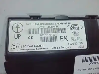 Автозапчастина б/у перевір блоку управління для ford fiesta vi (cb1, ccn) 1.25 посилання на oem iam av1t15k600ek - 030781761601 - 116ra000084 - f005v0  