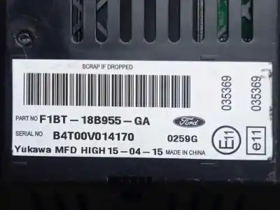 Second-hand car spare part multifunction display for ford kuga (cbs) 1.5 ecoboost cat oem iam references f1bt18b955ga  