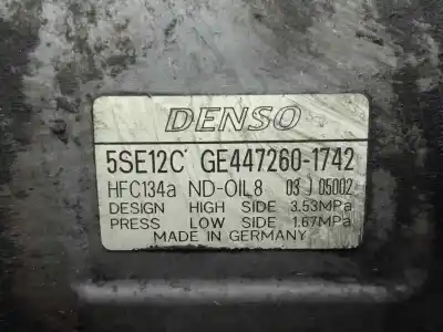 İkinci el araba yedek parçası klima kompresörü için toyota corolla verso (r1) 2.2 d-4d sol oem iam referansları 5se12c - 4472601742 - ge4472601742 denso - 7.canales 5se12c