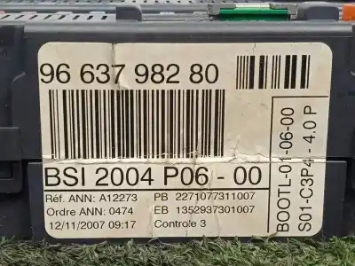 Second-hand car spare part power management control unit for peugeot 207 1.4 hdi oem iam references 9663798280 - bsi2004p06  bsi2004p06