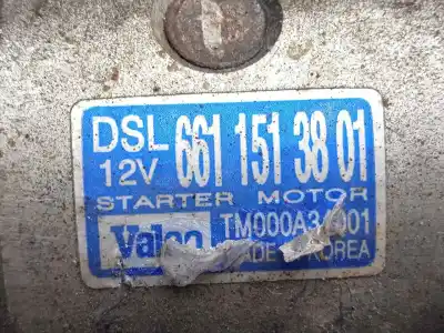 Second-hand car spare part starter motor for ssangyong kyron 2.0 oem iam references 6611513801 - tm000a34001  