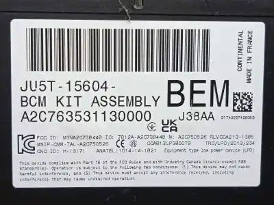 Second-hand car spare part fuse box unit for ford ranger (tke) 2.0 tdci panther cat oem iam references ju5t15604bem - a2c763531130000 bcm ju5t-15604 bcmju5t - j38aa