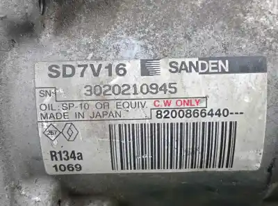 Автозапчасти б/у компрессор кондиционера воздуха за dacia sandero 1.5 dci ссылки oem iam sd7v161069 - 8200866440 sd7v16 sanden - 6.canales