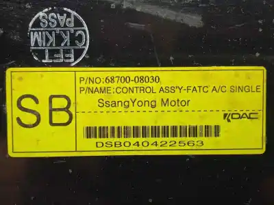 Автозапчастина б/у клімат-контроль для ssangyong rexton 2.7 turbodiesel cat посилання на oem iam 6870008030  