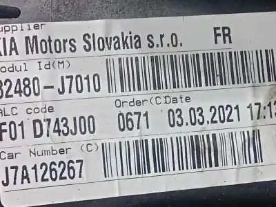 Second-hand car spare part passenger side right window regulator for kia ceed 1.0 tgdi cat oem iam references 82480j7010  